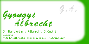 gyongyi albrecht business card